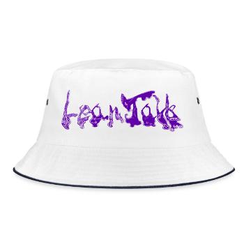 LeanTalk - Bucket Hat - white/navy - Front