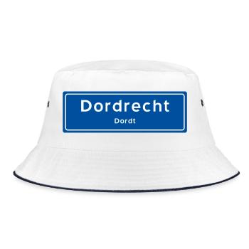 Panneau de nom de lieu de Dordrecht - Bob - blanc/marine - Devant