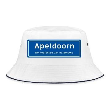 Panneau de toponyme d’Apeldoorn - Bob - blanc/marine - Devant