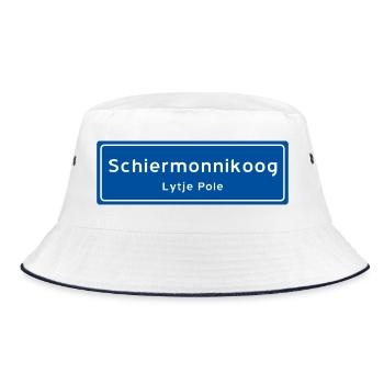 Panneau de nom de lieu Schiermonnikoog - Bob - blanc/marine - Devant
