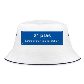 Loosdrechtse plassen 2nd plas - Bucket Hat - Weiß/Navy - Vorne