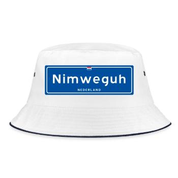 Nimweguh (Nijmegen) - Bucket Hat - white/navy - Front