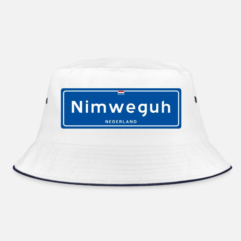 Nimweguh (Nijmegen) - Bucket Hat - white/navy