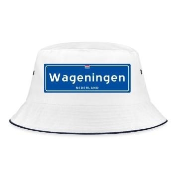 Panneau de la ville de Wageningen - Bob - blanc/marine - Devant