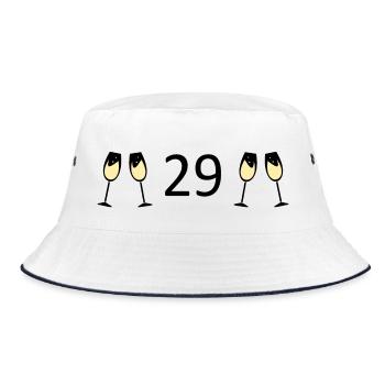 29th Birthday 29 Years Anniversary 29 Years Number 29 - Bucket Hat - white/navy - Front