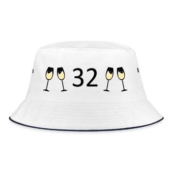 32nd Birthday 32 Years Anniversary 32 Years Zah 32 - Bucket Hat - white/navy - Front