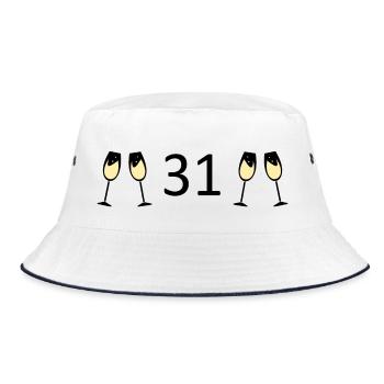 31st Birthday 31 Years Anniversary 31 Years Count l31 - Bucket Hat - white/navy - Front