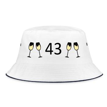 43e anniversaire 43 ans 43 ans numéro 43 - Bob - blanc/marine - Devant
