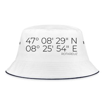 Coordinates Rotkreuz Canton Zug - Bucket Hat - white/navy - Front