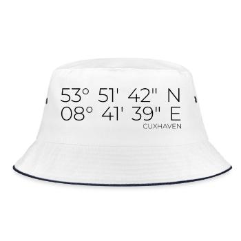 coordinates Cuxhaven - Bucket Hat - white/navy - Front
