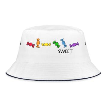 LGBT pride regenbogen sweet human - Bucket Hat - Weiß/Navy - Vorne