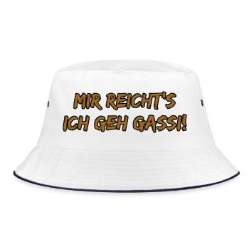 Mir reicht's ich geh Gassi! - Bucket Hat - Weiß/Navy - Vorne