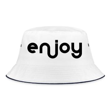 Enjoy - Bucket Hat - white/navy - Front