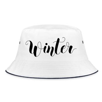 Winter - Bucket Hat - white/navy - Front