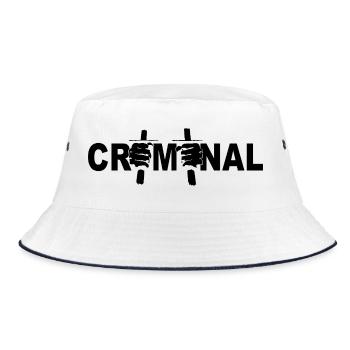 Criminal Jail Style Twin Grip - Bucket Hat - white/navy - Front