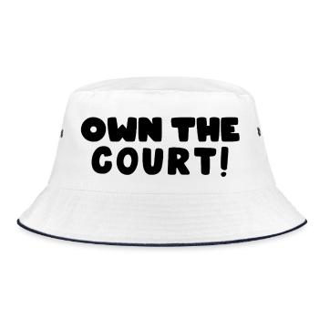 own the court! - Bucket Hat - white/navy - Front