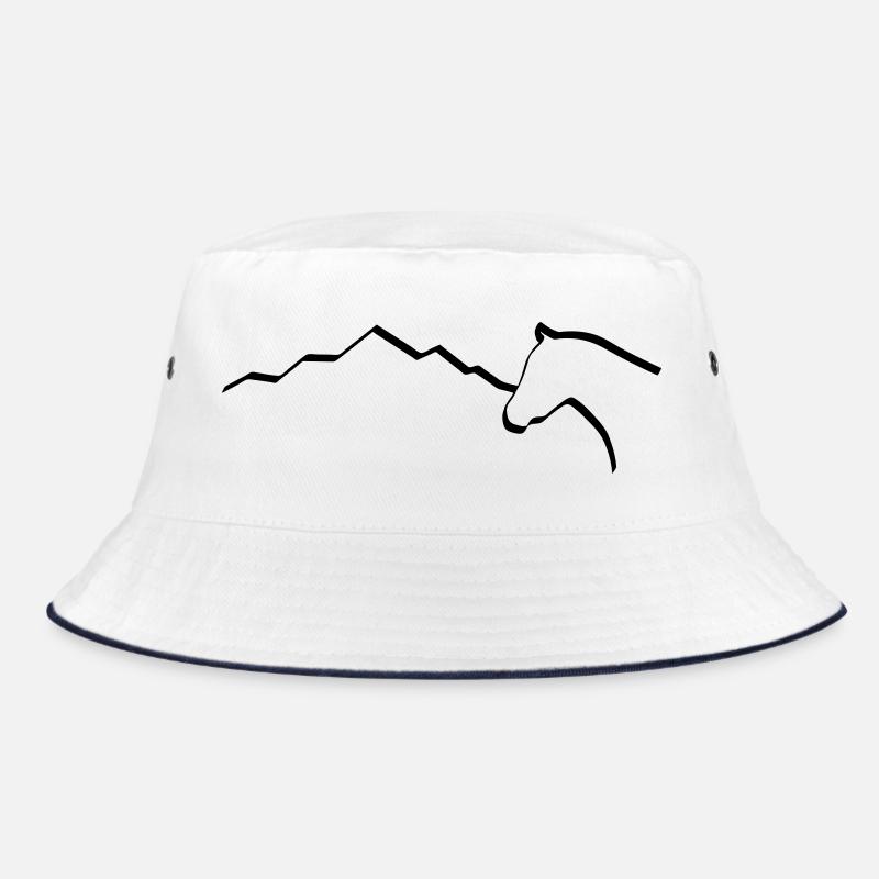 Pferd mit Berge Bucket Hat