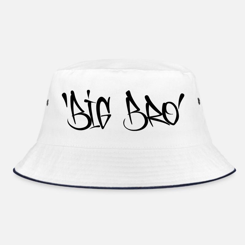 BIG BRO - Bucket Hat - Weiß/Navy
