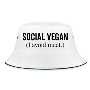Social Vegan J’évite de rencontrer - Bob - blanc/marine - Devant