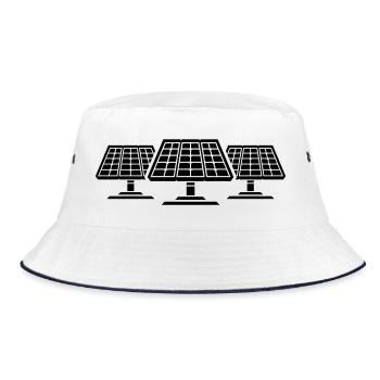 Solar PV system panels - Bucket Hat - white/navy - Front