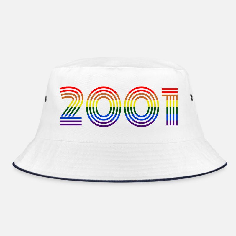 Retro Regenbogen 2001 Design Bucket Hat