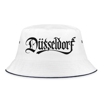 Duiseldorf Gothic Logo - Bucket Hat - white/navy - Front