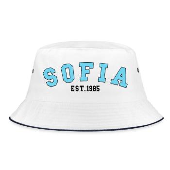 Sofia_Est_1985 - Bucket Hat - Weiß/Navy - Vorne