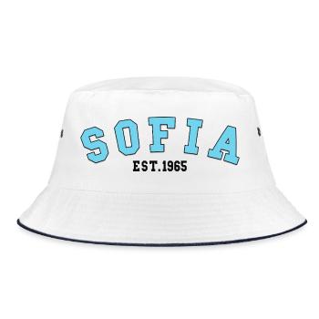 Sofia_Est_1965 - Bucket Hat - Weiß/Navy - Vorne