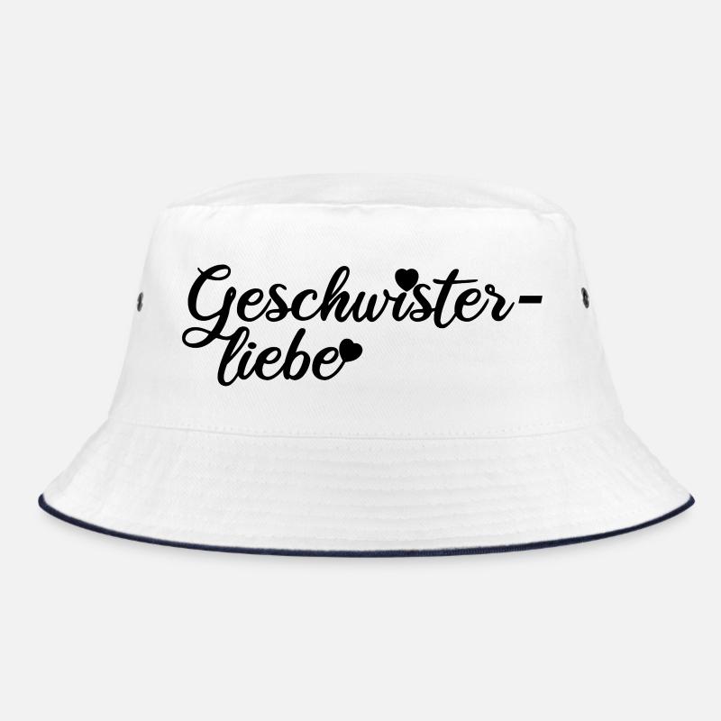 Sibling love - Bucket Hat - white/navy