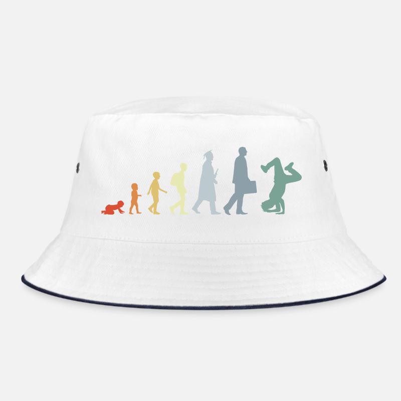 Vintage Breakdancer Evolution Bucket Hat