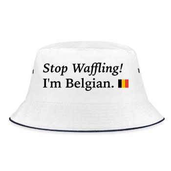 arrête de tergiverser, je suis belge - Bob - blanc/marine - Devant