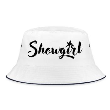 Showgirl Silhouette, Art and Elegance - Bucket Hat - white/navy - Front
