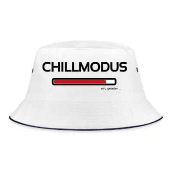 Chill mode - today we only rest - Bucket Hat - white/navy - Front