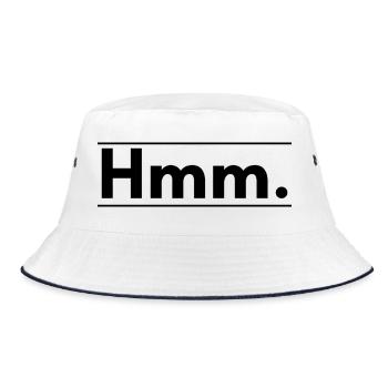 The Sound of Deep Thought just Hmm. - Bucket Hat - white/navy - Front