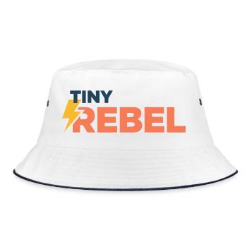 Tiny rebel - Bucket Hat - white/navy - Front
