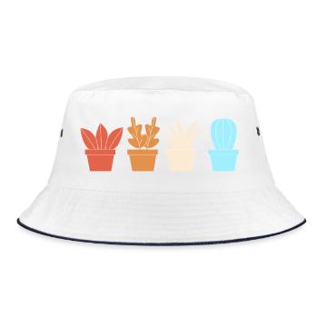 Cactus Plant Cacti - Bucket Hat - white/navy - Front