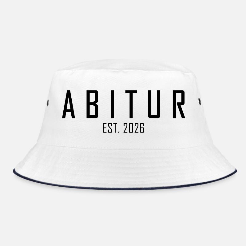 Abitur 2026 - Bucket Hat - Weiß/Navy