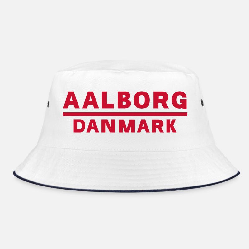 Aalborg Dänemark Rotes Textdesign Bucket Hat