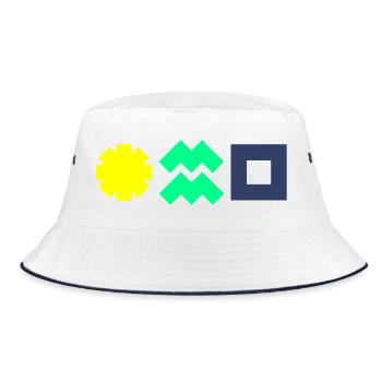 Solarstrom macht unabhängig & schützt das Klima! - Bucket Hat - Weiß/Navy - Vorne