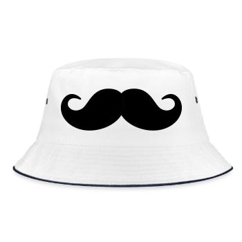 moustache - Bob - blanc/marine - Devant