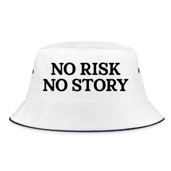No Risk No Story - Bucket Hat - white/navy - Front