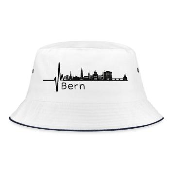 Bern Heartbeat Skyline - Bucket Hat - white/navy - Front