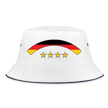 German Flag - Germany - Bucket Hat - white/navy - Front