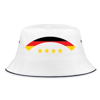 German Flag - Germany - Bucket Hat - white/navy - Front