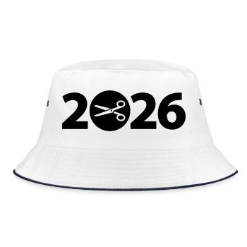 Tailor 2026, Handwork 2026 - Bucket Hat - white/navy - Front