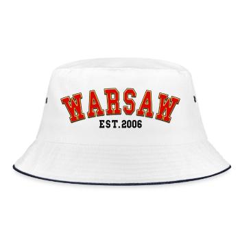 Warsaw Est. 2006 - Bucket Hat - white/navy - Front