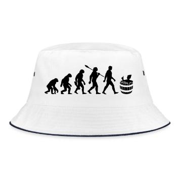 Evolution - Eisbader - Winterbaden - Eisbaden - Bucket Hat - Weiß/Navy - Vorne