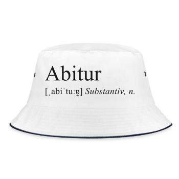 Lexikon Abitur - Bucket Hat - Weiß/Navy - Vorne