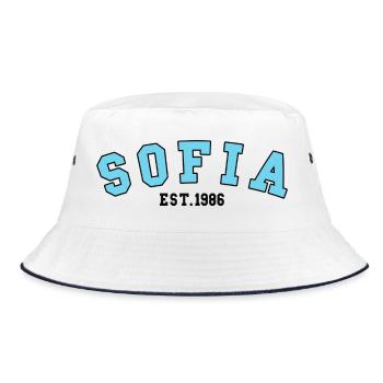 Sofia Est. 1986 - Bucket Hat - white/navy - Front