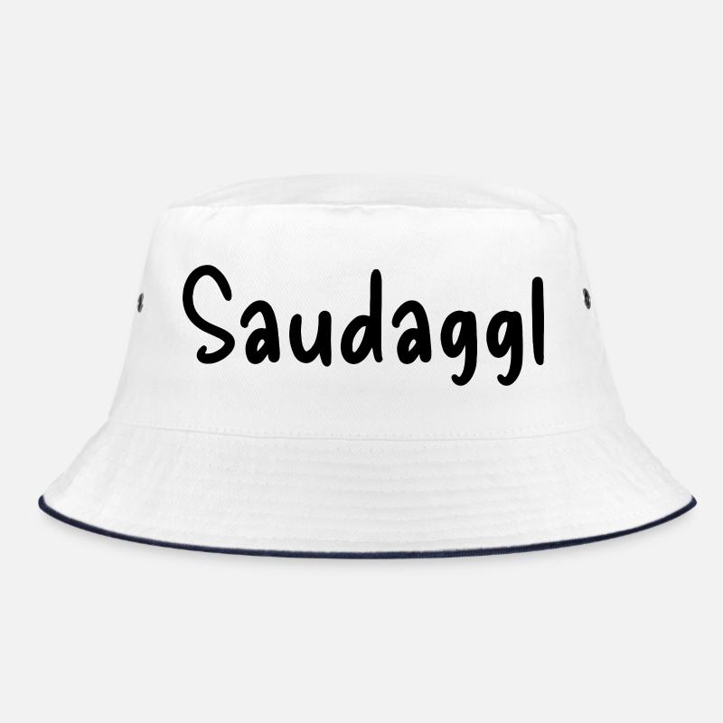 Saudaggl - Bucket Hat - Weiß/Navy